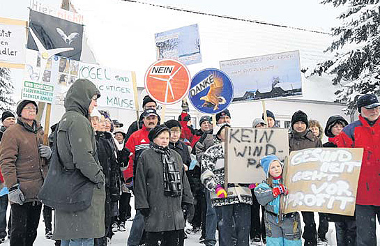 Protest vor Ort